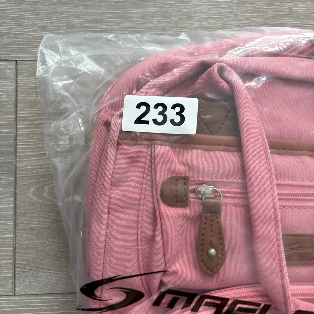 NWT Maelstrom Unisex Pink Buckle Circular Pouch Travel Backpack Baby Diaper Bag‎